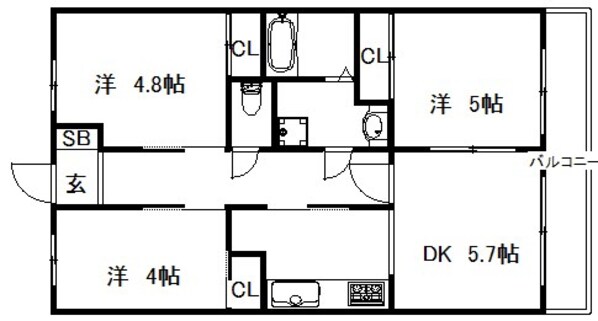 長田駅 徒歩7分 8階の物件間取画像